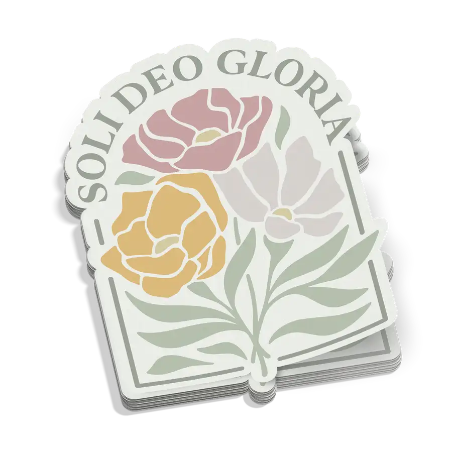 Soli Deo Gloria Floral Sticker