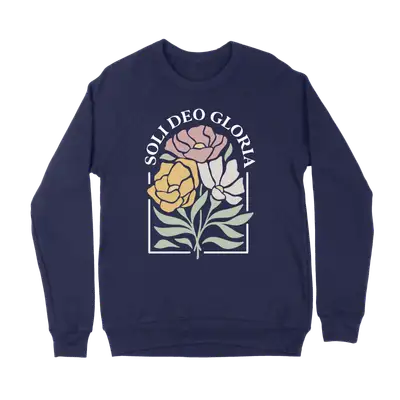 Soli Deo Gloria Floral Crewneck Sweatshirt