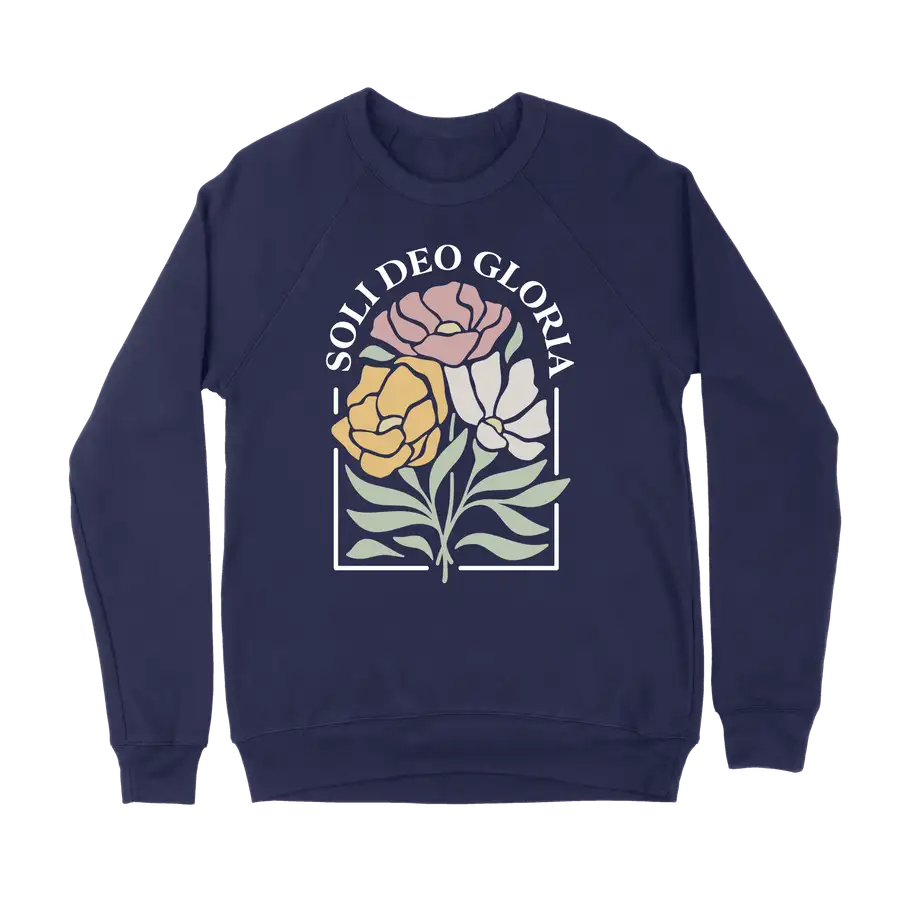 Soli Deo Gloria Floral Crewneck Sweatshirt