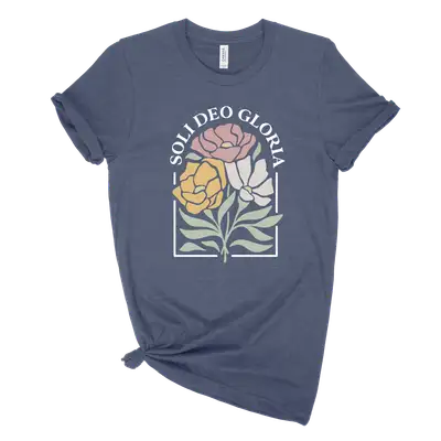 Soli Deo Gloria Floral Unisex Tee