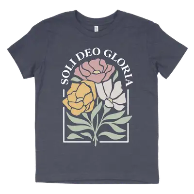 Soli Deo Gloria Floral Youth Tee