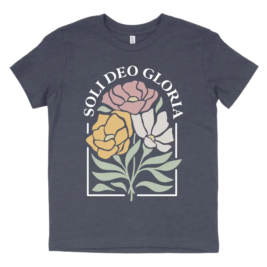 Soli Deo Gloria Floral Youth Tee