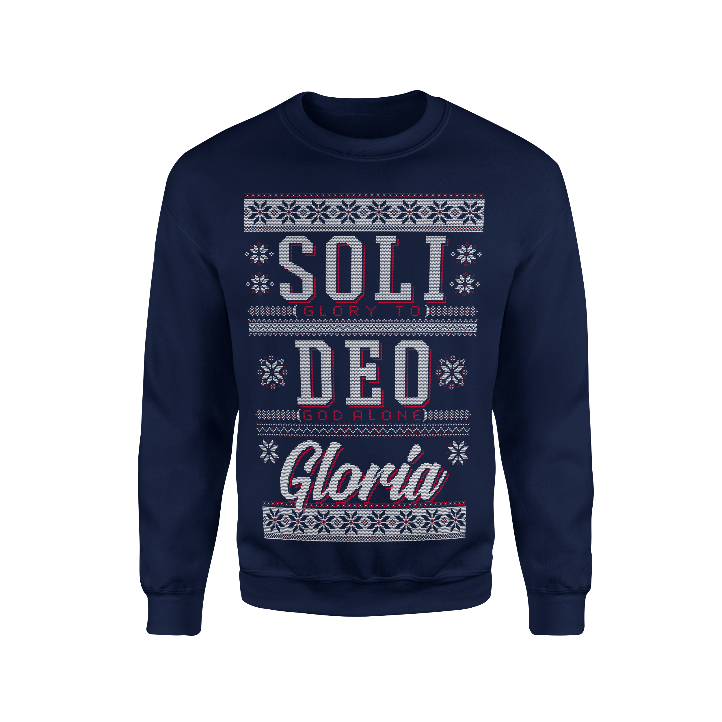 Soli Deo Gloria Ugly Christmas Sweatshirt