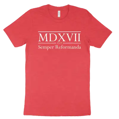 Semper Reformanda 1517 Roman Numerals Tee