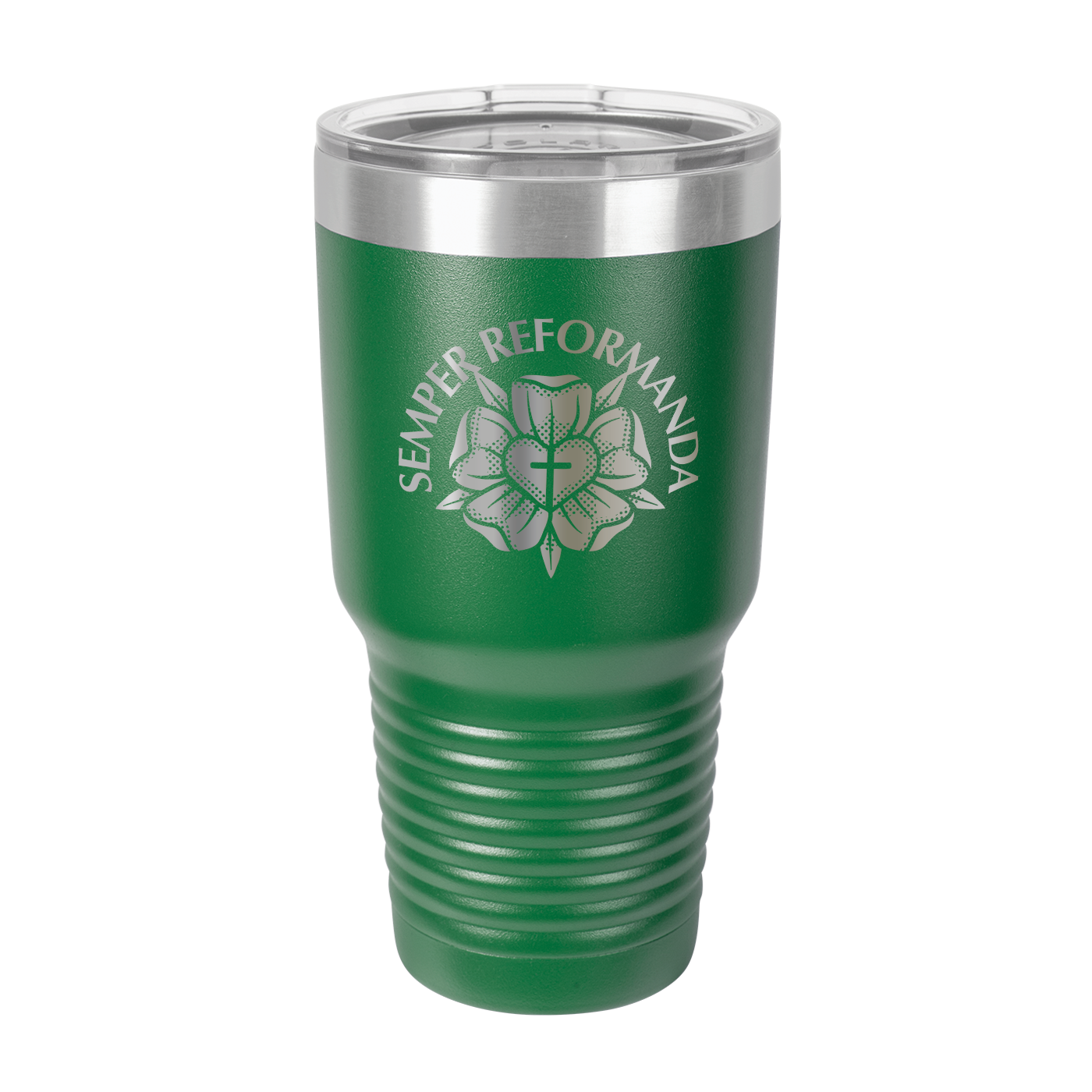 Semper Reformanda Lutheran Rose 30oz Insulated Tumbler