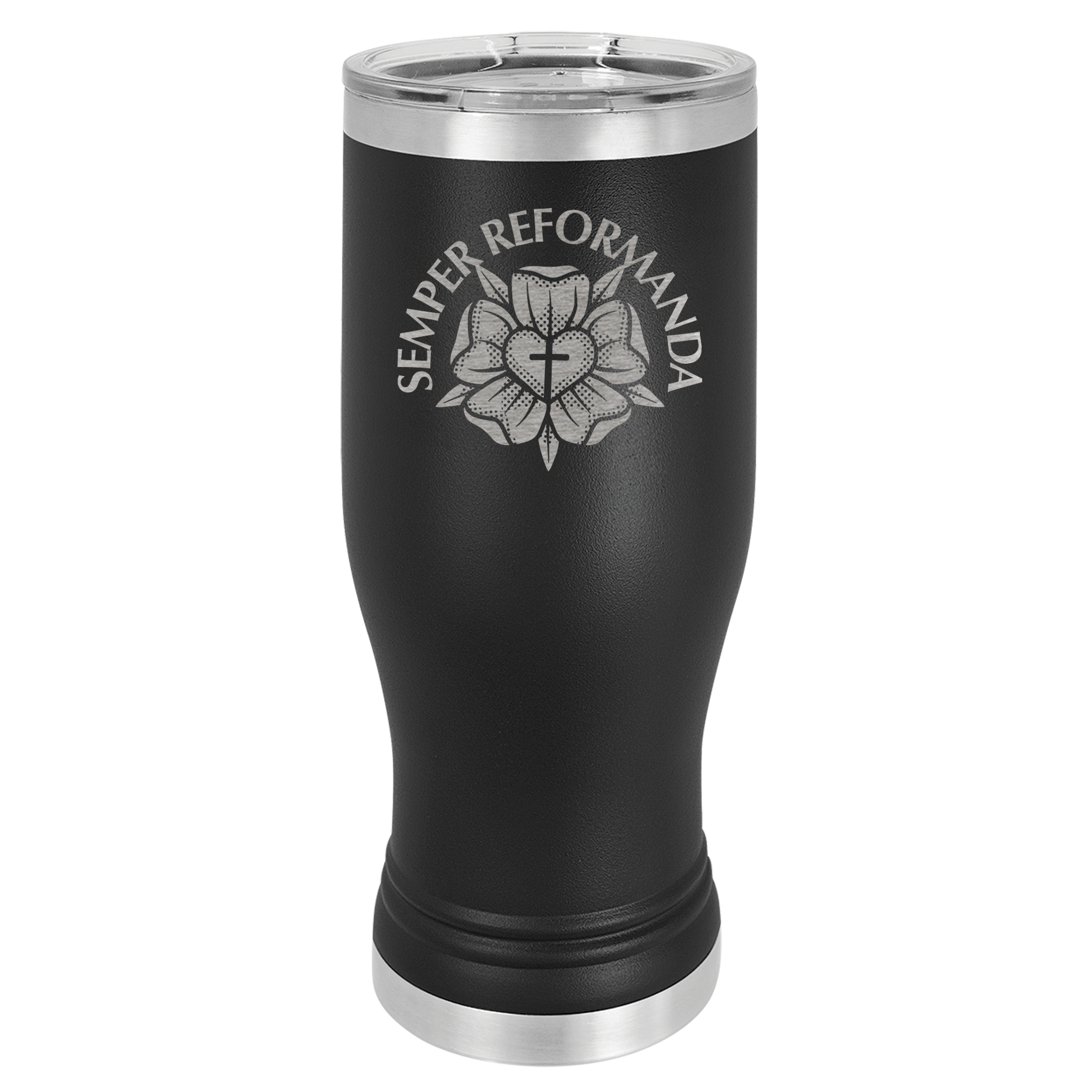 Semper Reformanda Lutheran Rose Insulated Pilsner