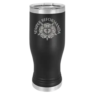 Semper Reformanda Lutheran Rose Insulated Pilsner