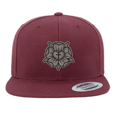 Lutheran Rose Patch Snapback Hat