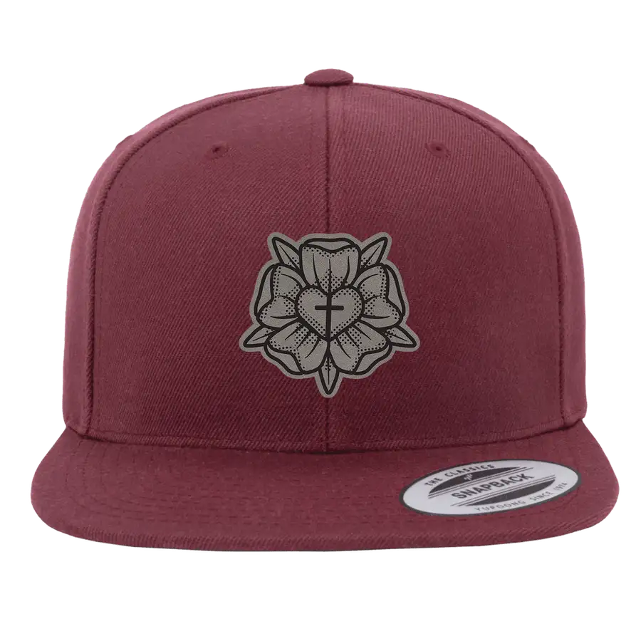 Lutheran Rose Patch Snapback Hat