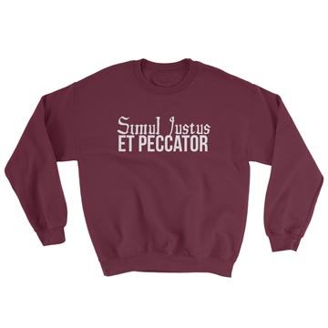 Simul Justus et Peccator Crewneck Sweatshirt