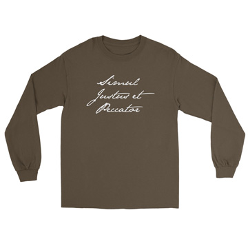 Simul Justus et Peccator (Script) Long Sleeve Tee
