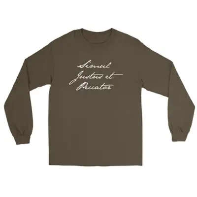 Simul Justus et Peccator (Script) Long Sleeve Tee