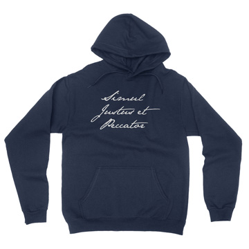 Simul Justus et Peccator (Script) Hoodie