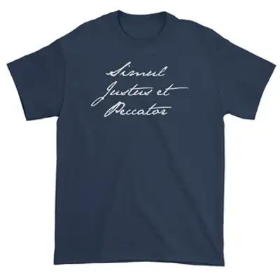 Simul Justus et Peccator (Script) Standard Tee