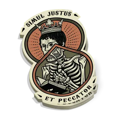 Simul Justus Dead Sticker