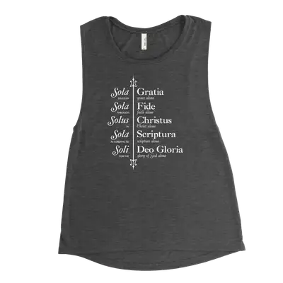 The Five Solas (Trident) Muscle Tank
