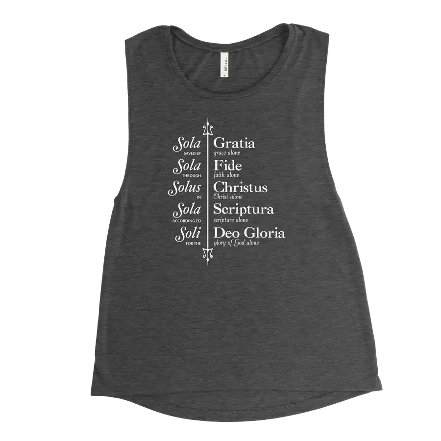 The Five Solas (Trident) Muscle Tank