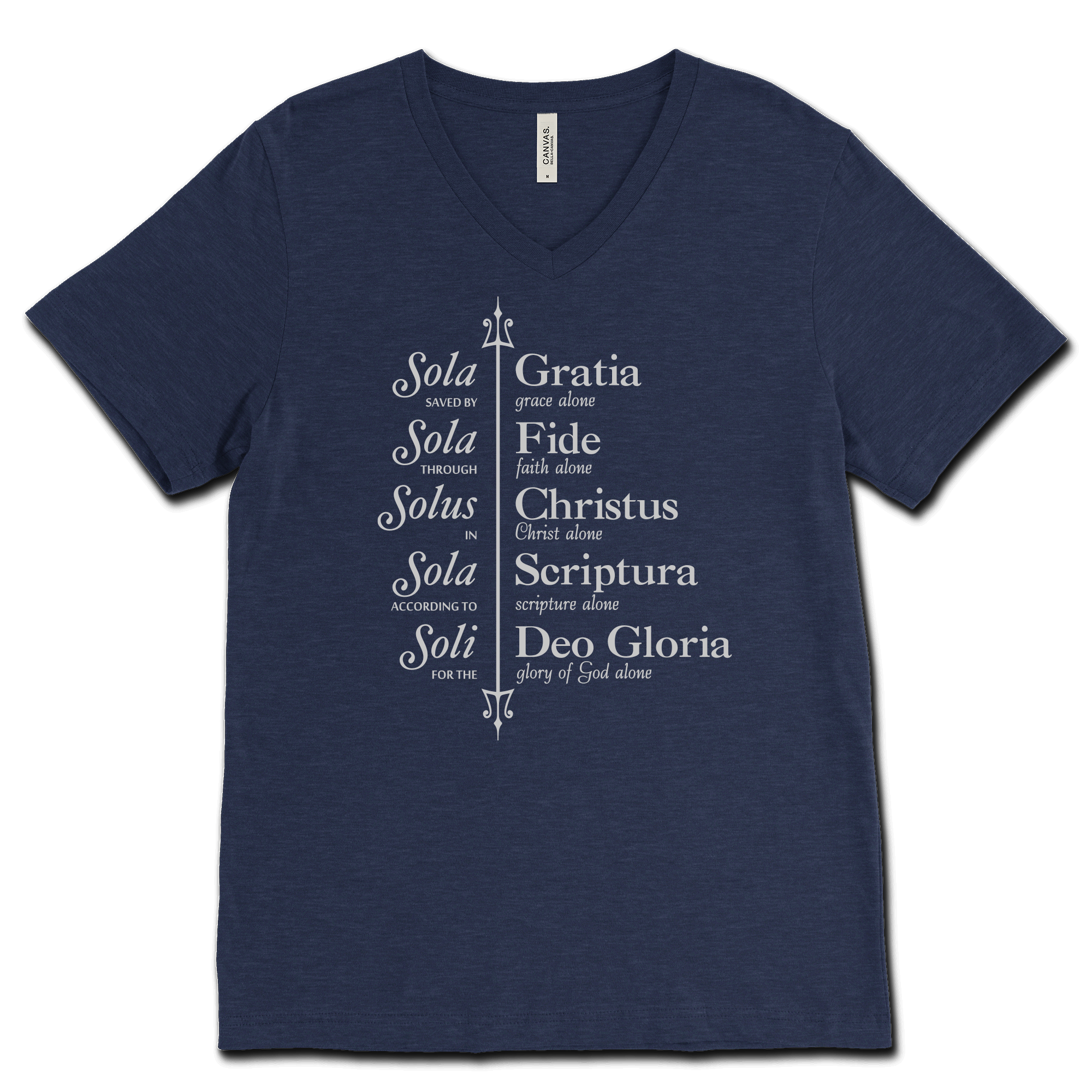 The Five Solas (Trident) V‐Neck Tee