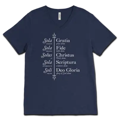 The Five Solas (Trident) V‐Neck Tee