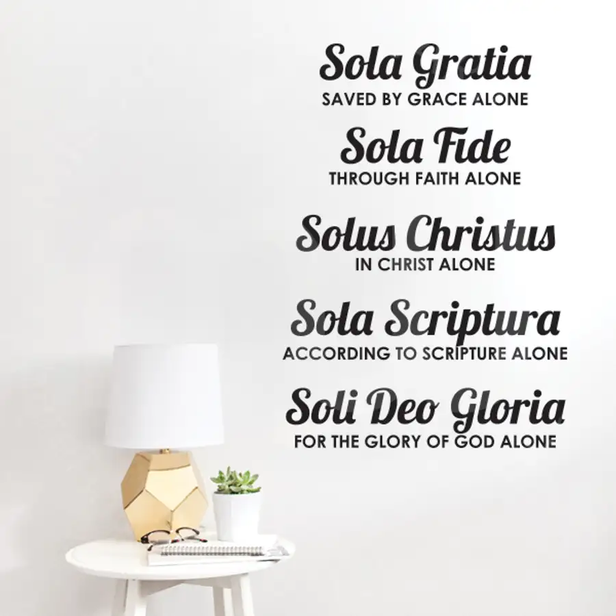 The Five Solas Vinyl Wall Statement