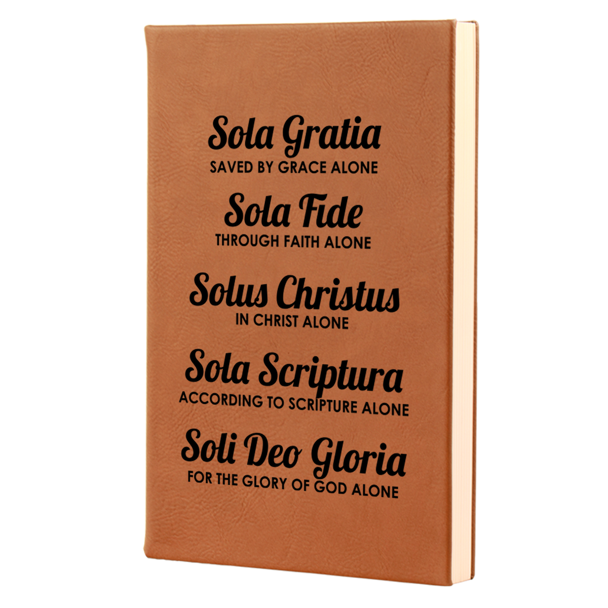 The Five Solas Leatherette Hardcover Journal