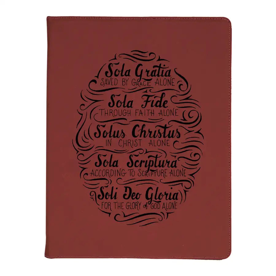 Five Solas Hand Lettered Portfolio Cover
