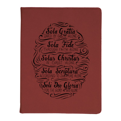 Five Solas Hand Lettered Portfolio Cover
