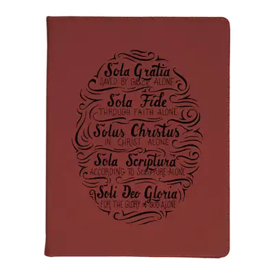 Five Solas Hand Lettered Portfolio Cover
