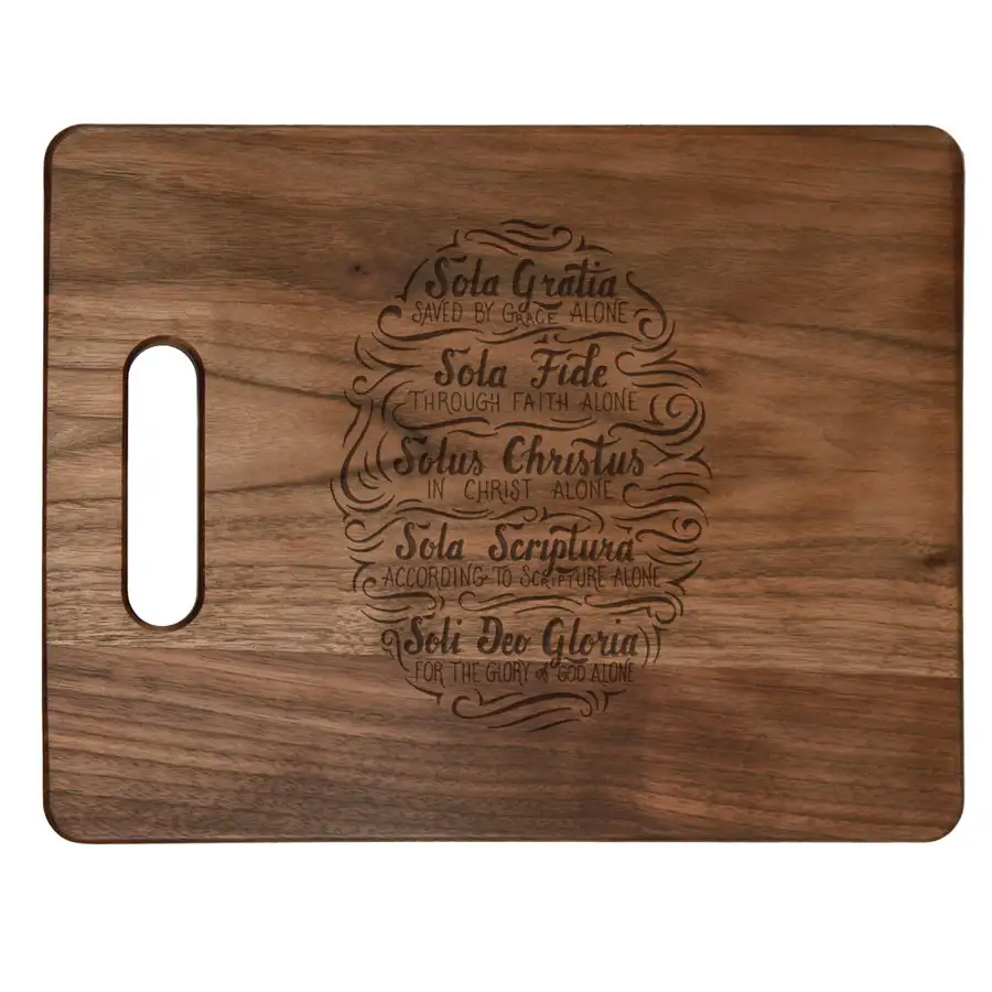 Five Solas Hand Lettered Cutting Board