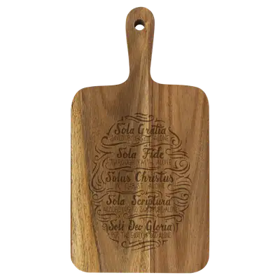 Five Solas Hand Lettered Cutting Board Paddle Acacia