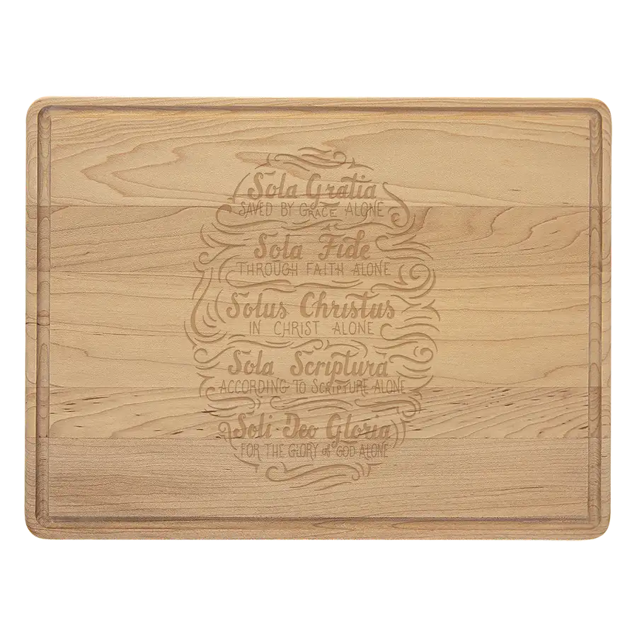 Five Solas Hand Lettered Cutting Board Drip