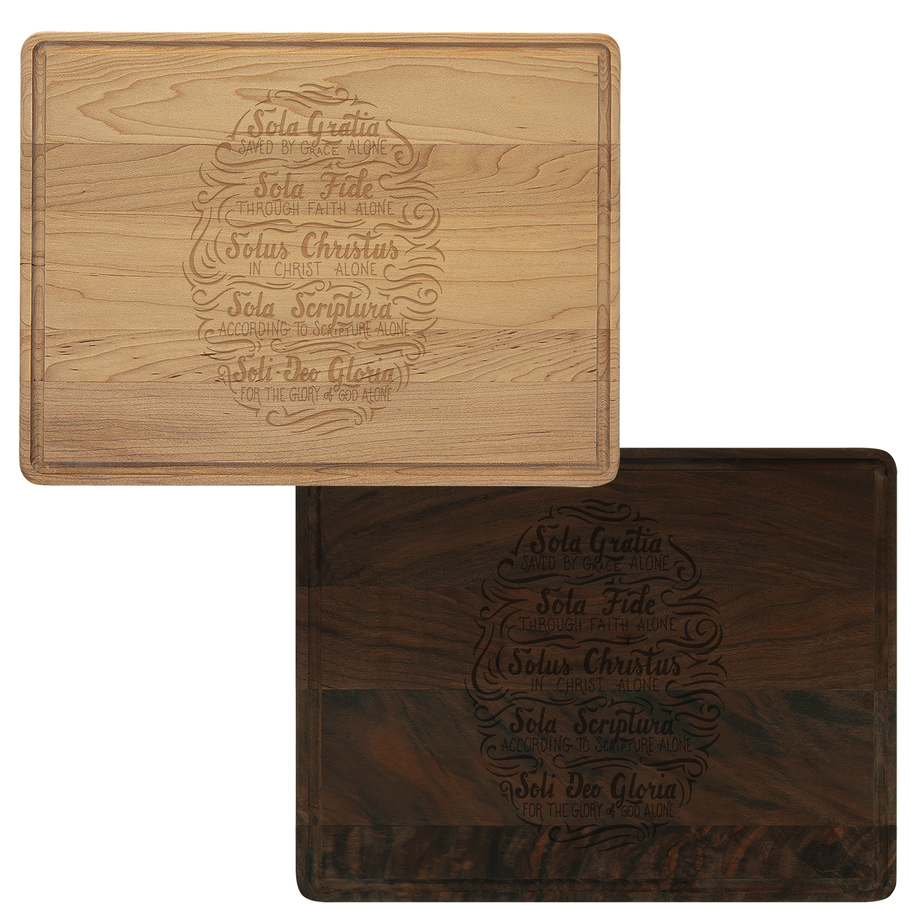 Five Solas Hand Lettered Cutting Board Drip