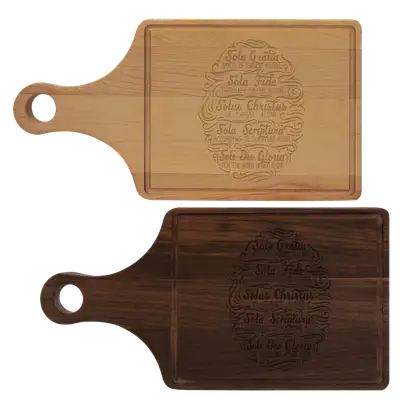 Five Sola Hand Lettered Cutting Board Paddle