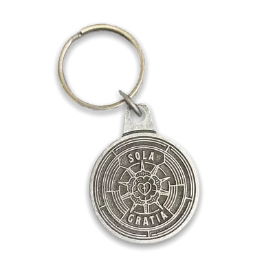 Sola Gratia Badge Key Chain