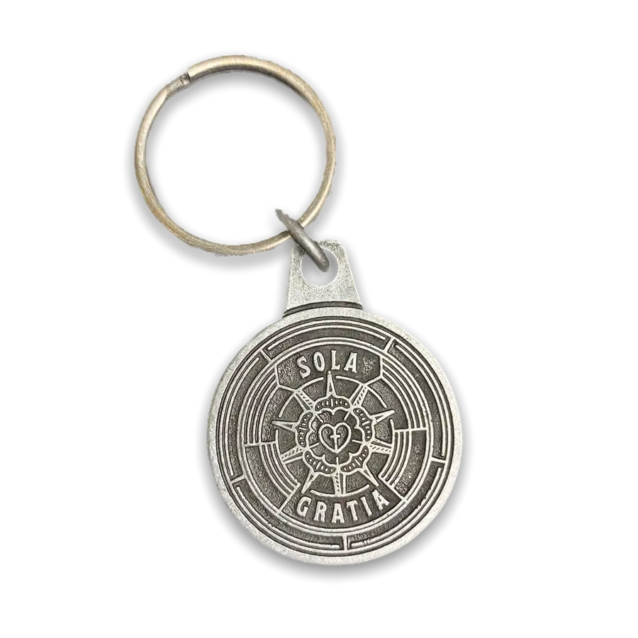 Sola Gratia Badge Key Chain