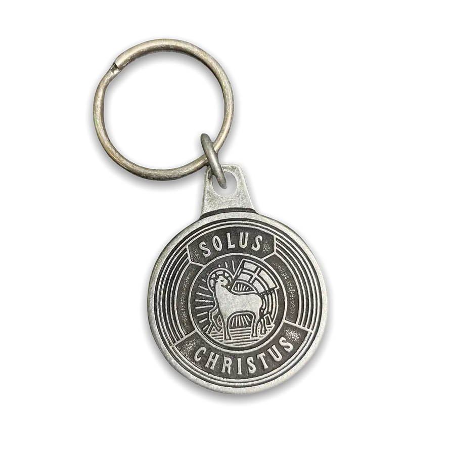 Solus Christus Badge Key Chain