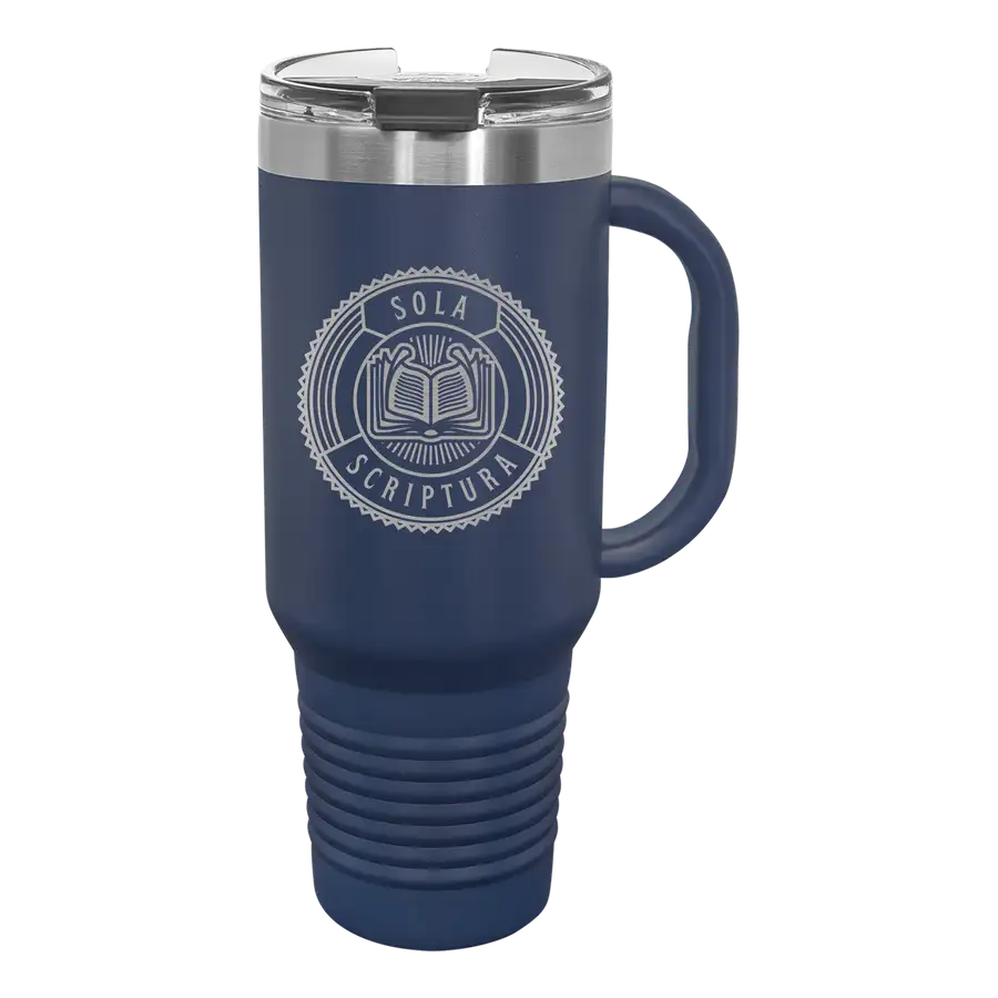 Sola Scriptura Badge 40 oz Insulated Travel Tumbler