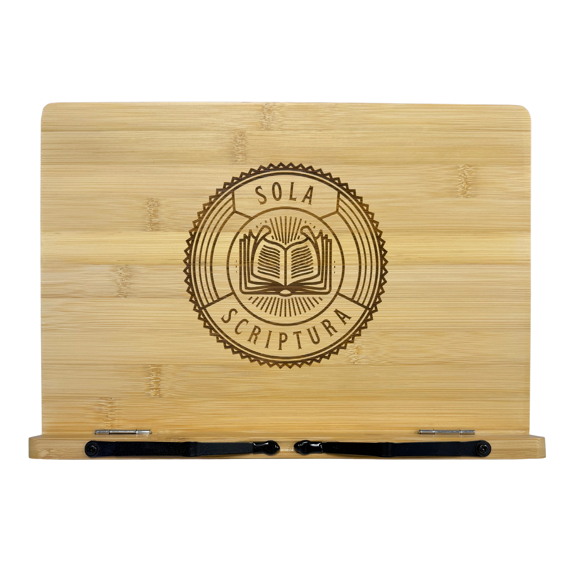 Sola Scriptura Badge Book Stand