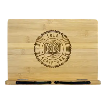 Sola Scriptura Badge Book Stand