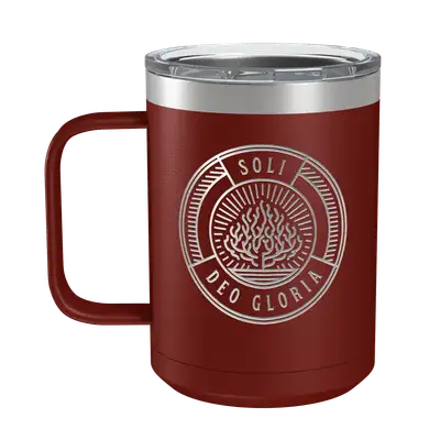 Soli Deo Gloria Badge 15oz Insulated Camp Mug