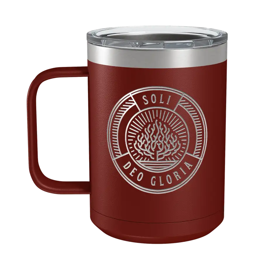 Soli Deo Gloria Badge 15oz Insulated Camp Mug