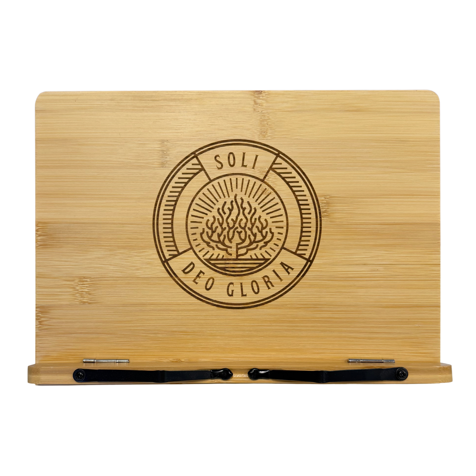 Soli Deo Gloria Badge Book Stand
