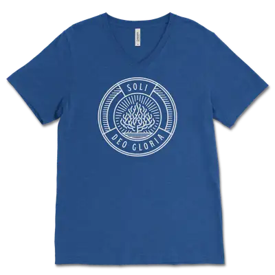 Soli Deo Gloria Badge V‐Neck Tee
