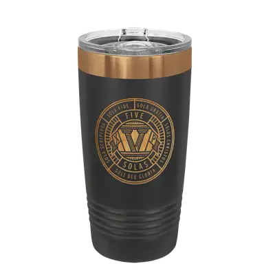 Five Sola Badge Copper 20oz Insulated Tumbler
