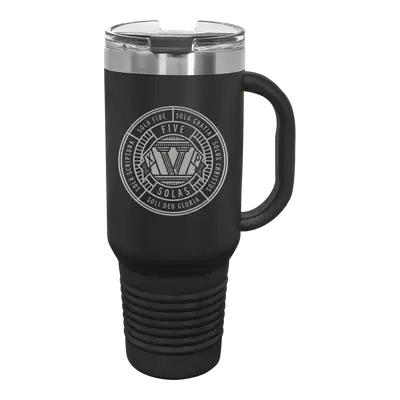 Five Sola Badge 40 oz Insulated Travel Tumbler