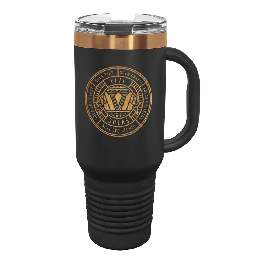 Five Sola Badge Copper 40 oz Insulated Travel Tumbler