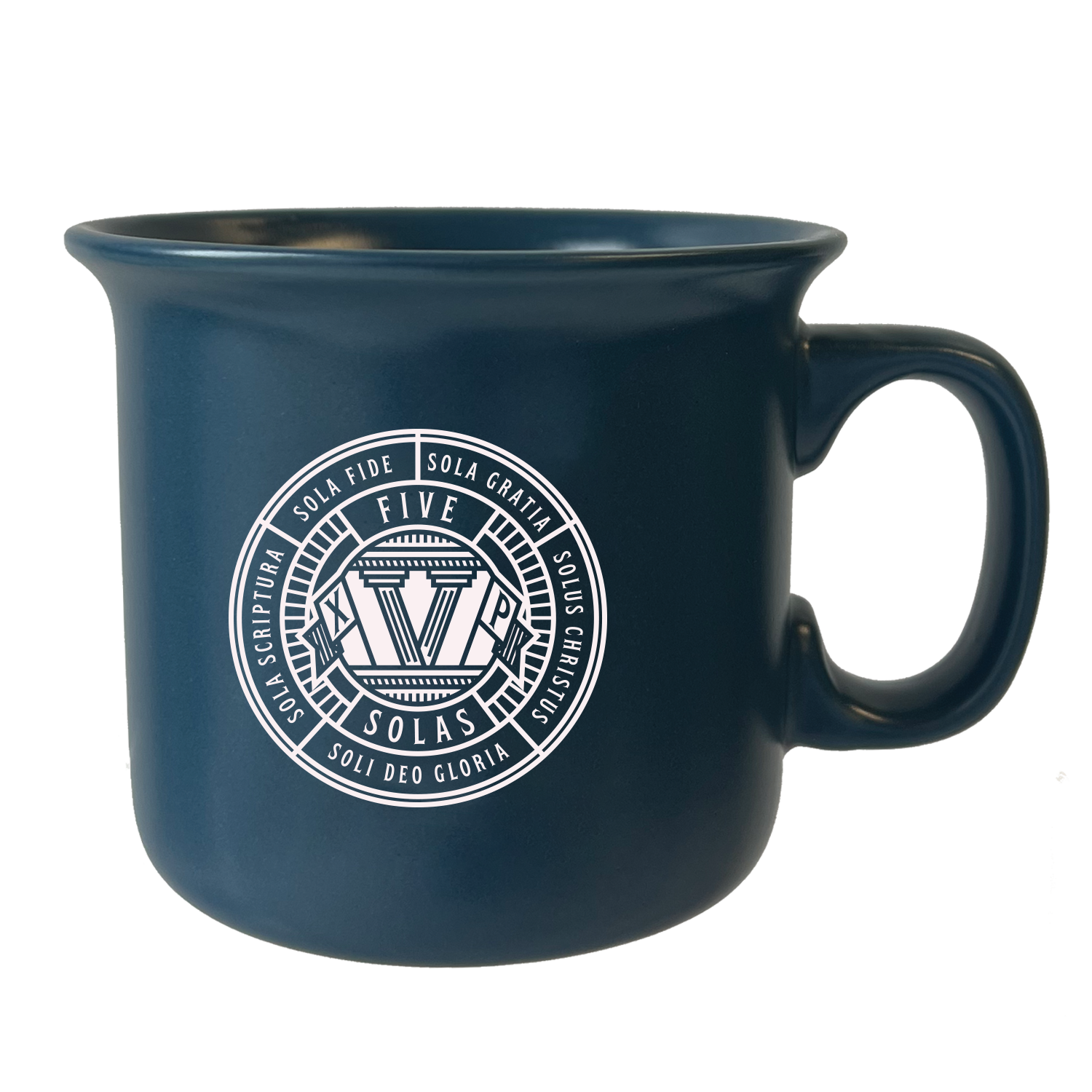 Five Solas Coffee Mug Blue Imperfection