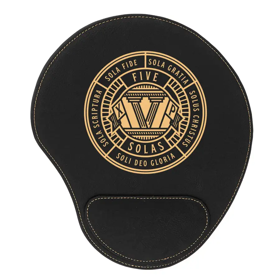 The Five Solas Badge Mouse Pad