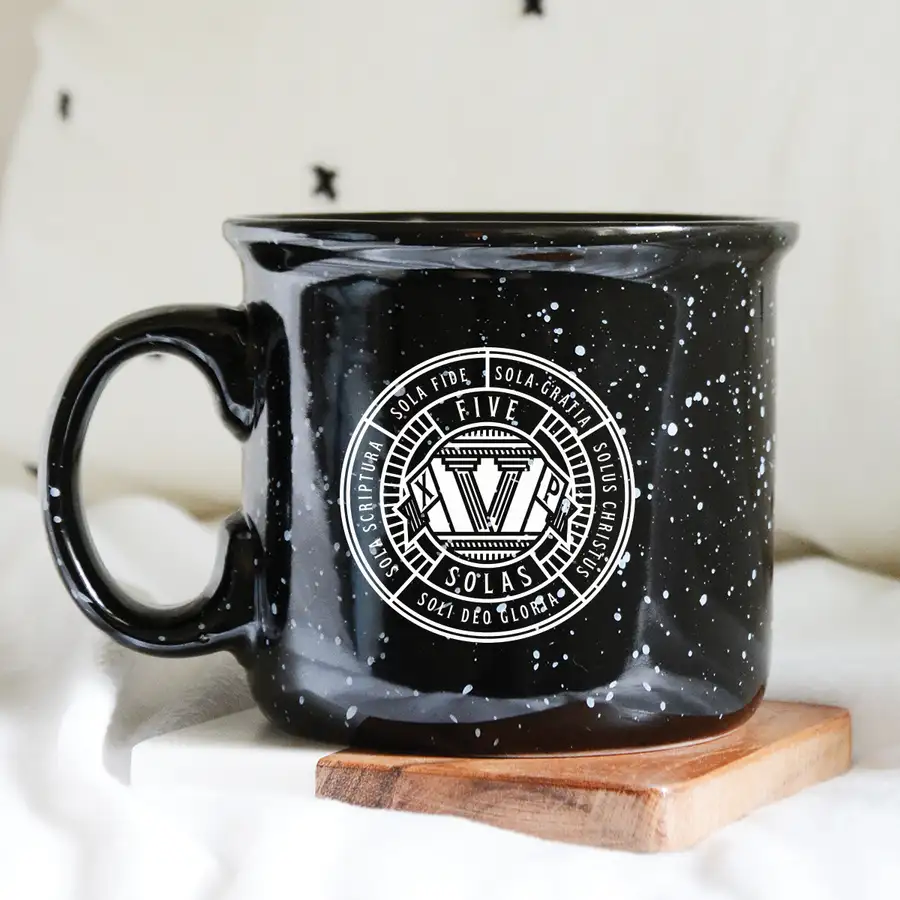 The Five Solas Camp Mug Black #2