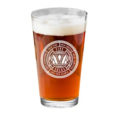 The Five Solas Pint Glass